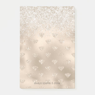 Post-it® Diamants de Parties scintillant Gold White Glitz