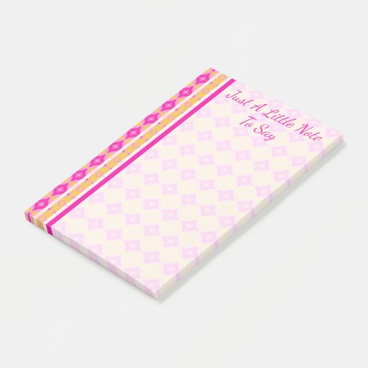 Post-it® Diamants Peints Rose Et Jaune (Incliné)