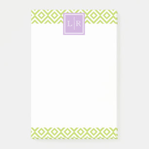 Post-it® Diamants verts Motif et monogramme