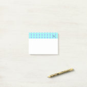Post-it® Diamants violets avec initiales (Sur un bureau)
