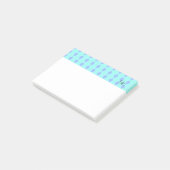 Post-it® Diamants violets avec initiales (Incliné)