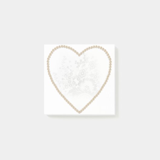 Post-it® Diamond Gold Heart (Devant)