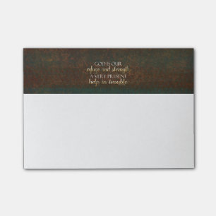 Post-it® Dieu est notre brun/or chrétiens de vers de bible
