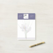 Post-it® Dieu est notre refuge et force monogramme (Sur un bureau)