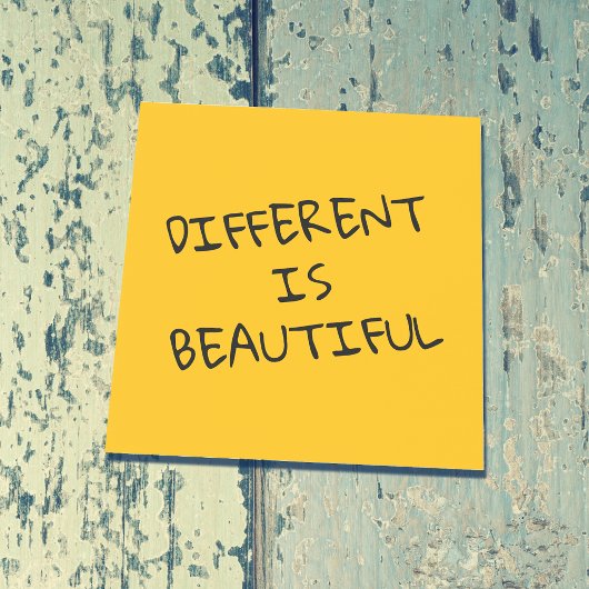 Post-it® Différent est beau Dire positif