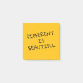 Post-it® Différent est beau Dire positif (Devant)