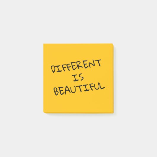 Post-it® Différent est beau Dire positif (Devant)