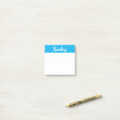 Post-it® Dimanche - Bleu - Jours de la semaine - Publier de (Sur un bureau)