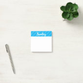 Post-it® Dimanche - Bleu - Jours de la semaine - Publier de (Bureau)