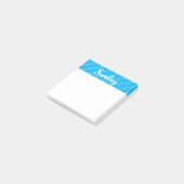 Post-it® Dimanche - Bleu - Jours de la semaine - Publier de (Incliné)
