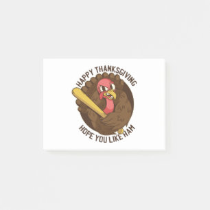 Post-it® Dinde de Thanksgiving, Citation drôle de Thanksgiv