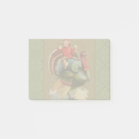 Post-it® Dinde de Thanksgiving Drôle Enfants (Devant)
