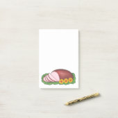 Post-it® Dîner de Noël de jambon de vacances (Sur un bureau)
