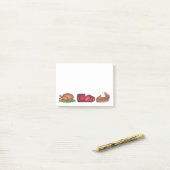 Post-it® Dîner Thanksgiving Turquie Cranberry Pie Post-its (Sur un bureau)