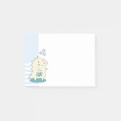 Post-it® Dino Jaune mignon avec des étoiles joyeuses (Devant)