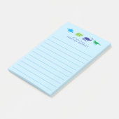 Post-it® Dinosaur bleu Cute Dino (Incliné)
