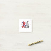 Post-it® Dinosaure blanc rouge occidental (Sur un bureau)