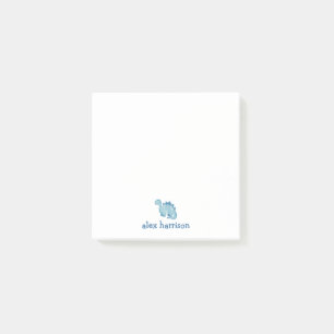 Post-it® Dinosaure bleu mignon personnalisé