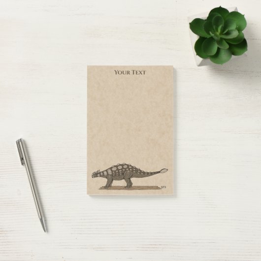 Post-it® Dinosaure crétacé Ankylosaurus Post-it Notes (Bureau)