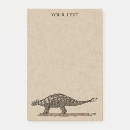 Post-it® Dinosaure crétacé Ankylosaurus Post-it Notes (Devant)