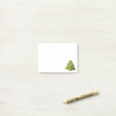 Post-it® Dinosaure d'hiver Green Christmas Tree Fête (Sur un bureau)