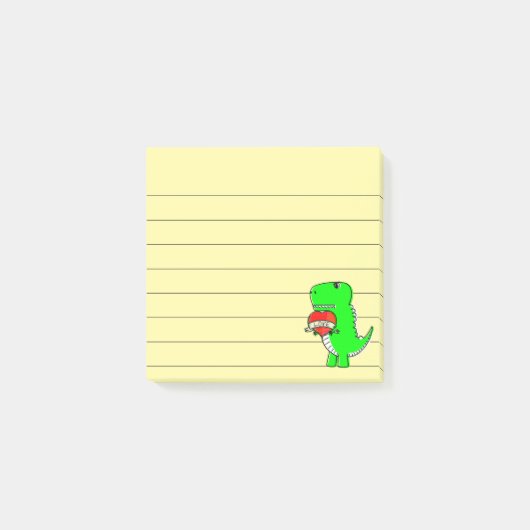 Post-it® Dinosaure Jour de la Saint Valentin 3x3 (Devant)