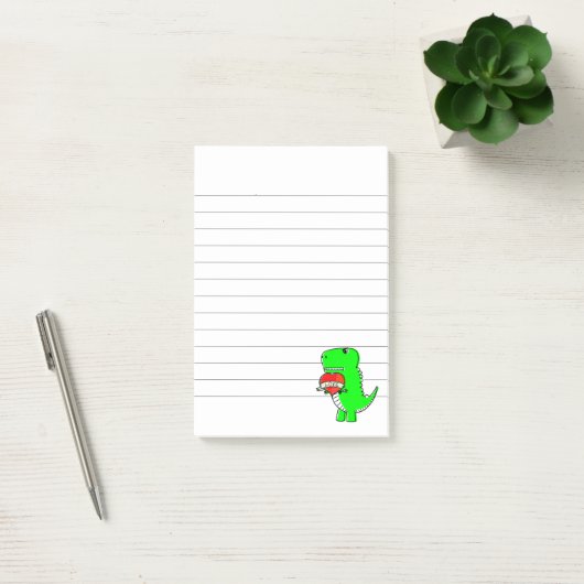 Post-it® Dinosaure Jour des Valentines (Bureau)