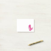 Post-it® Dinosaure mignon rose de T Rex | Dino (Sur un bureau)