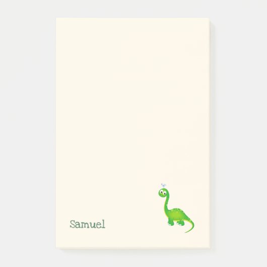 Post-it® Dinosaure préhistorique avec le nom (Devant)