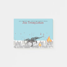 Dinosaure T-Rex attaquant la ville personnalisée