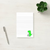 Post-it® Dinosaure Vert Aime Le Football Linke (Bureau)