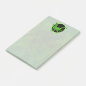 Post-it® Dinosaure vert personnalisé (Incliné)