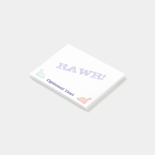 Post-it® Dinosaures mignons couleur pastel (Incliné)