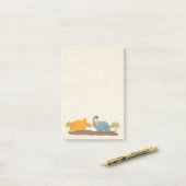 Post-it® Dinosaures mignons Faune préhistorique Notes post- (Sur un bureau)