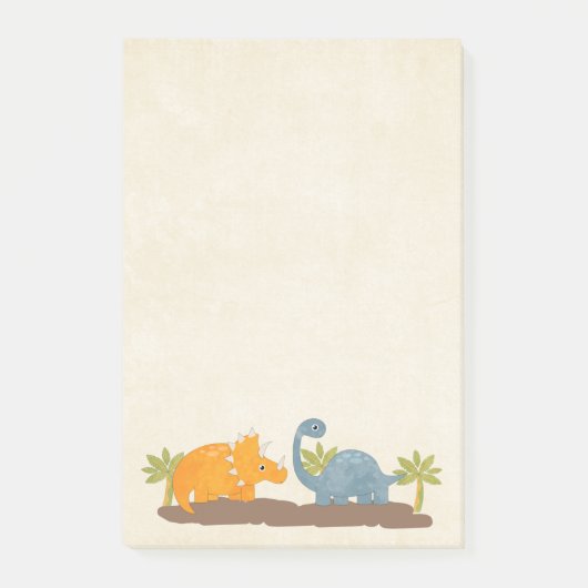 Post-it® Dinosaures mignons Faune préhistorique Notes post- (Devant)