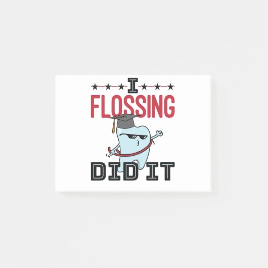 Post-it® Diplôme de l'école dentaire Dentist Funny Flossing (Devant)