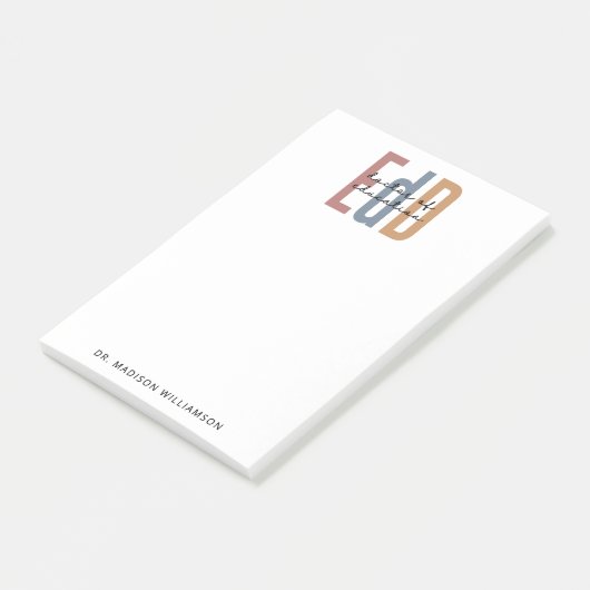 Post-it® Diplôme D'Études De L'EdD Personnalisé (Incliné)