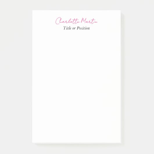 Post-it® Directeur Consultant en Chef Blanc Rose Profession (Devant)