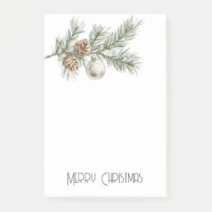 Post-it® Direction des cônes de pin de Noël et de l'ornemen