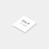 Post-it® Dirty 30 joyeux anniversaire nom date rose gris ca (Incliné)