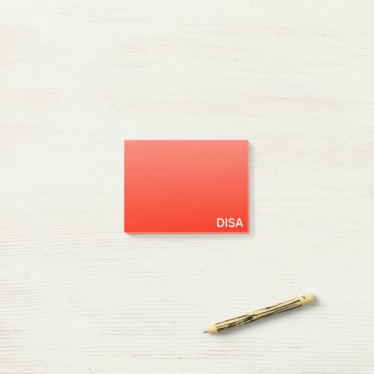Post-it® Disa Red color (Sur un bureau)