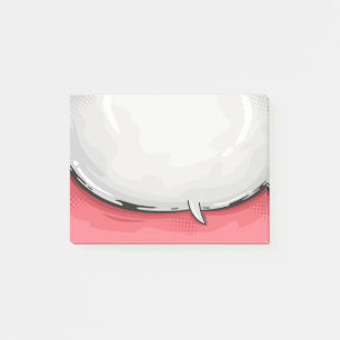 Post-it® Discours Bubble dessin de dessin animé Rouge bkgd