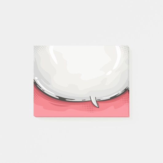 Post-it® Discours Bubble dessin de dessin animé Rouge bkgd (Devant)