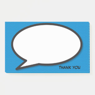 Post-it® Discours Bubble Merci Fun Retro Comique Livre