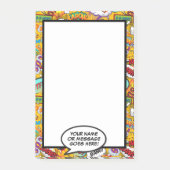 Post-it® Discours de bande dessinée amusant Message de nom  (Devant)