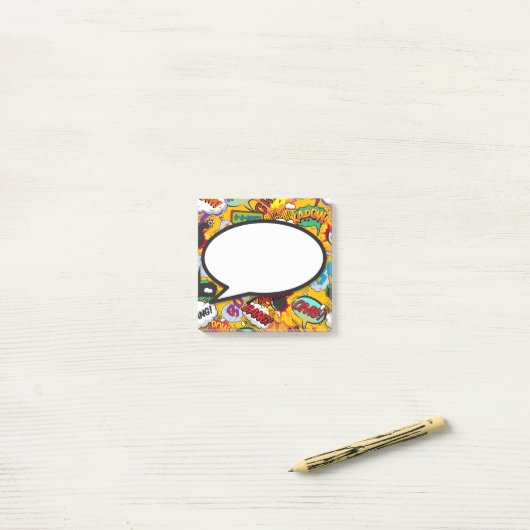 Post-it® Discours moderne Bubble Funny Comique Livre (Sur un bureau)