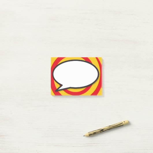 Post-it® Discours moderne Bubble Funny Comique Livre (Sur un bureau)