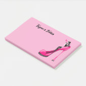 Post-it® Diva de mode personnalisée en rose de Stiletto (Incliné)