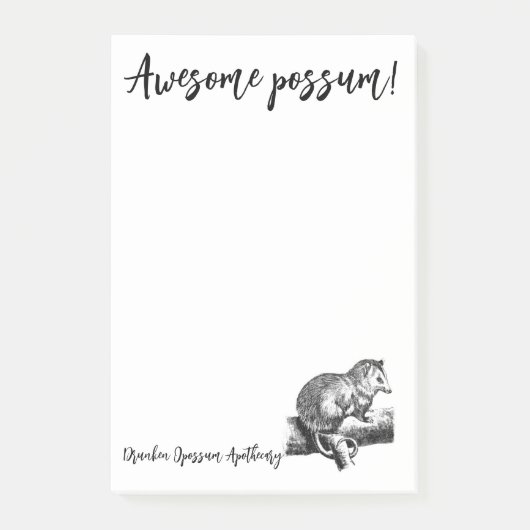 Post-it® DOA Awesome Possum Sticky Notes! (Devant)