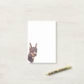 Post-it® Doberman Pinscher Chien (Sur un bureau)